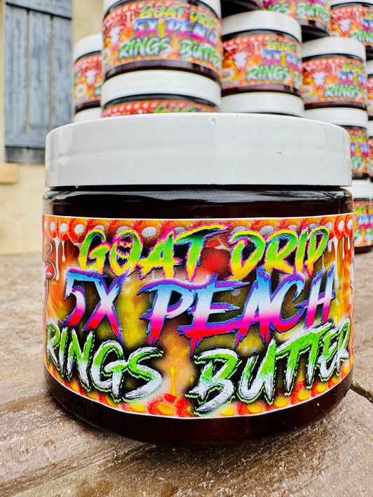 THE NEW 12 OZ 5X PEACH RINGS BUTTER!